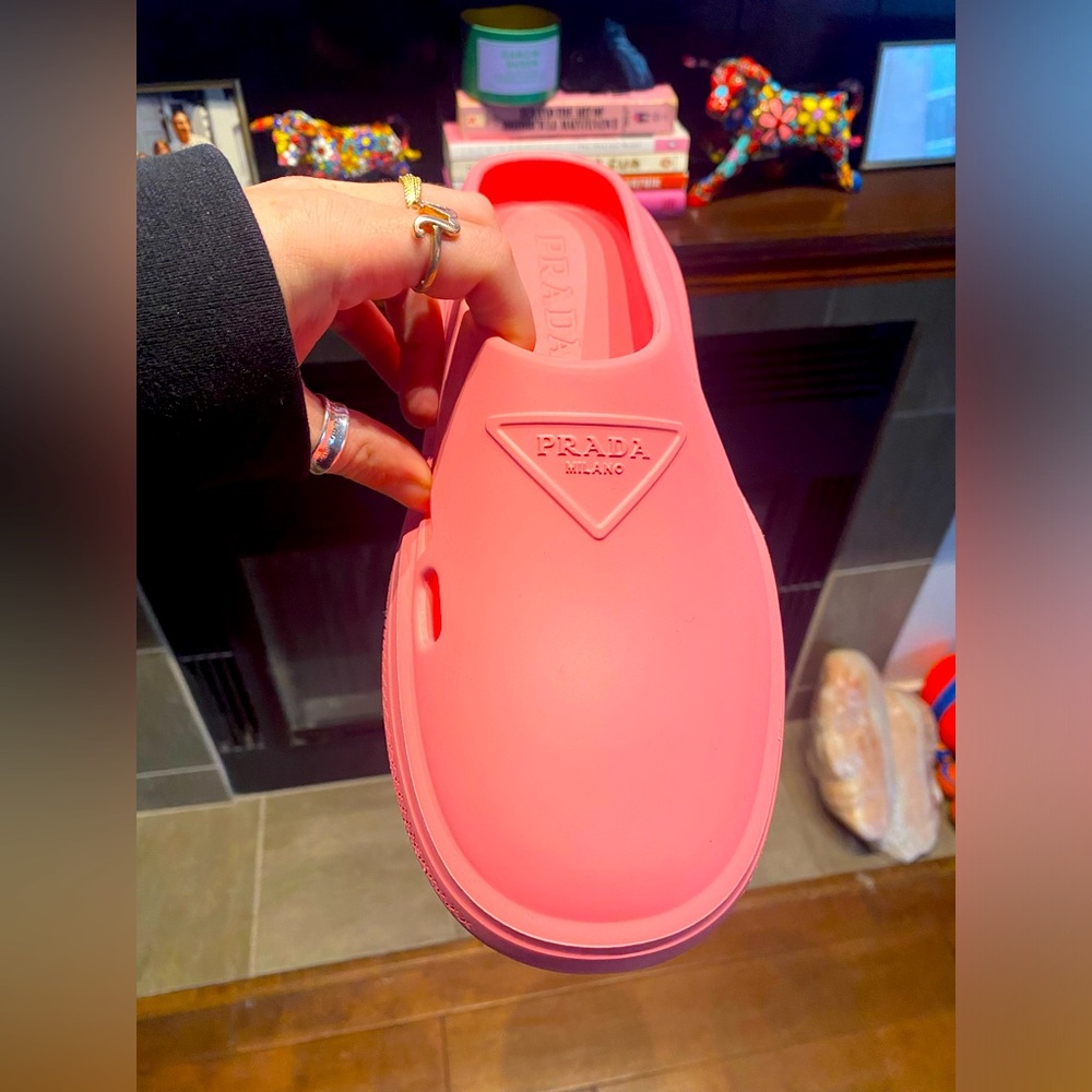Prada Vibrant Pink Clogs